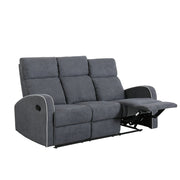 Boston 3+1+1 Slate Grey Fabric Manual Recliner Sofa Set