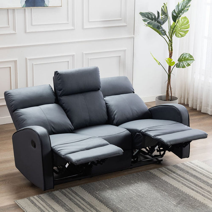 Boston 3+1+1 Leather Manual Recliner Sofa Set