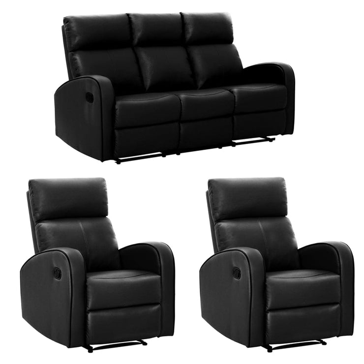 Boston 3+1+1 Leather Manual Recliner Sofa Set