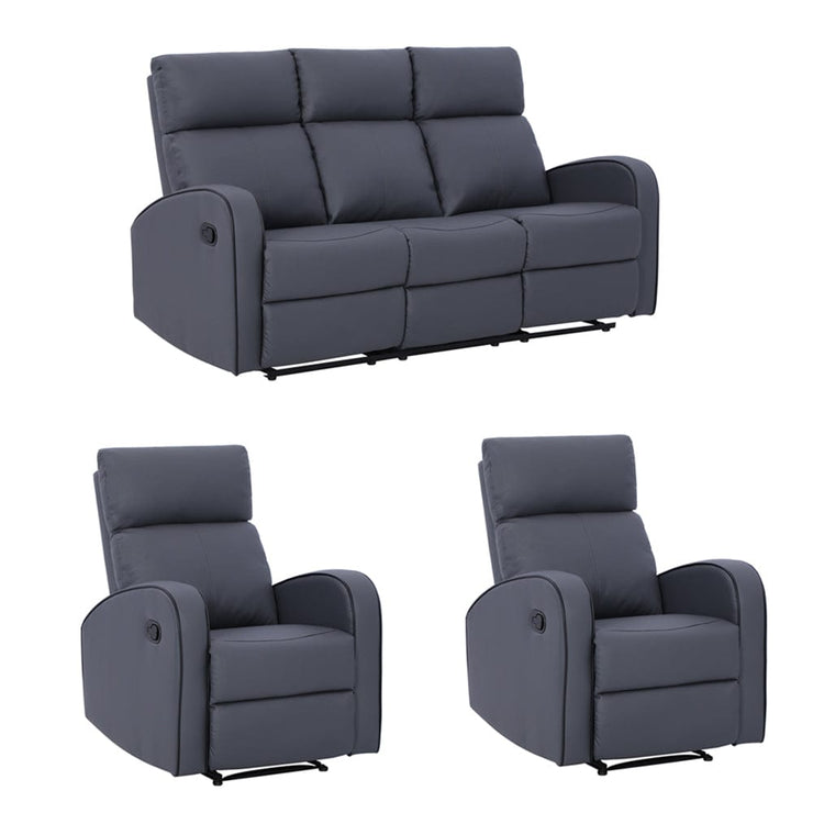 Boston 3+1+1 Leather Manual Recliner Sofa Set