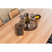 Belluno Extending Dining Table Set with 4 PE Rattan Chairs