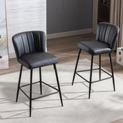 Set Of 2 Caiden PU Leather Bar Stool Bar Chair