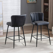 Set Of 2 Caiden PU Leather Bar Stool Bar Chair