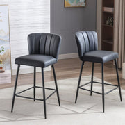 Set Of 2 Caiden PU Leather Bar Stool Bar Chair