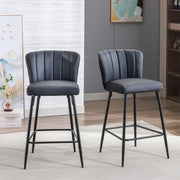 Set Of 2 Caiden PU Leather Bar Stool Bar Chair