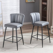 Set Of 2 Caiden PU Leather Bar Stool Bar Chair