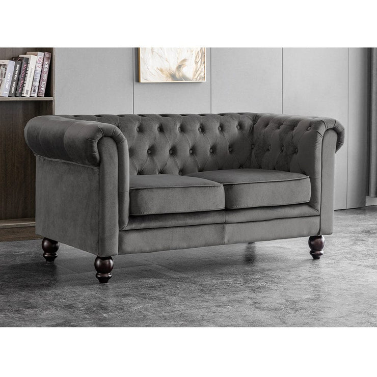 Chesterfield 3+2 Seater Velvet Sofa Set