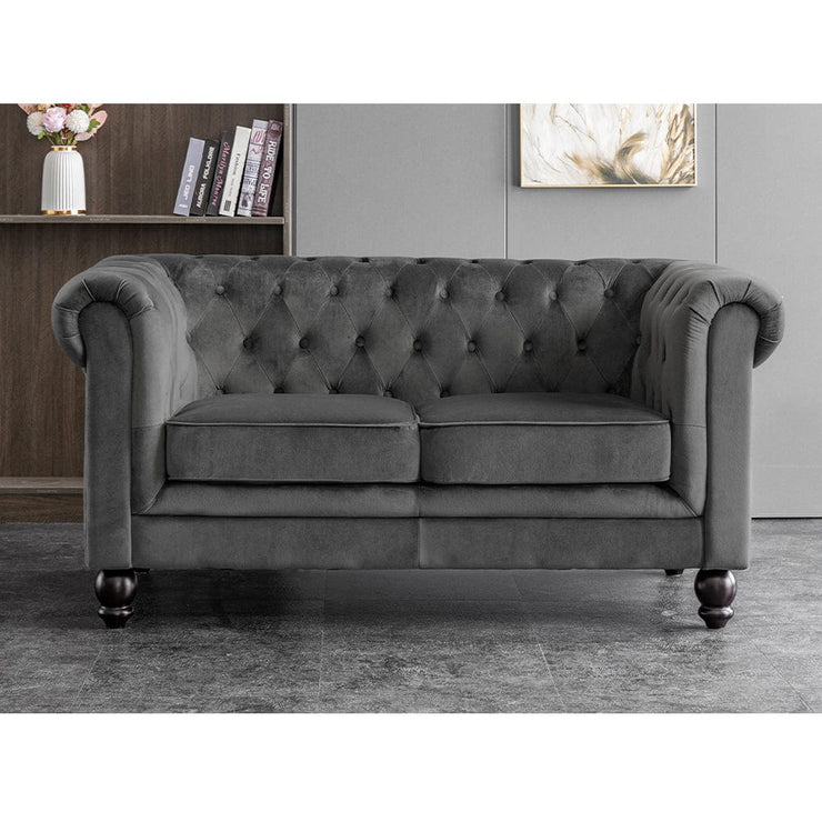 Chesterfield 2 Seater Velvet Sofa