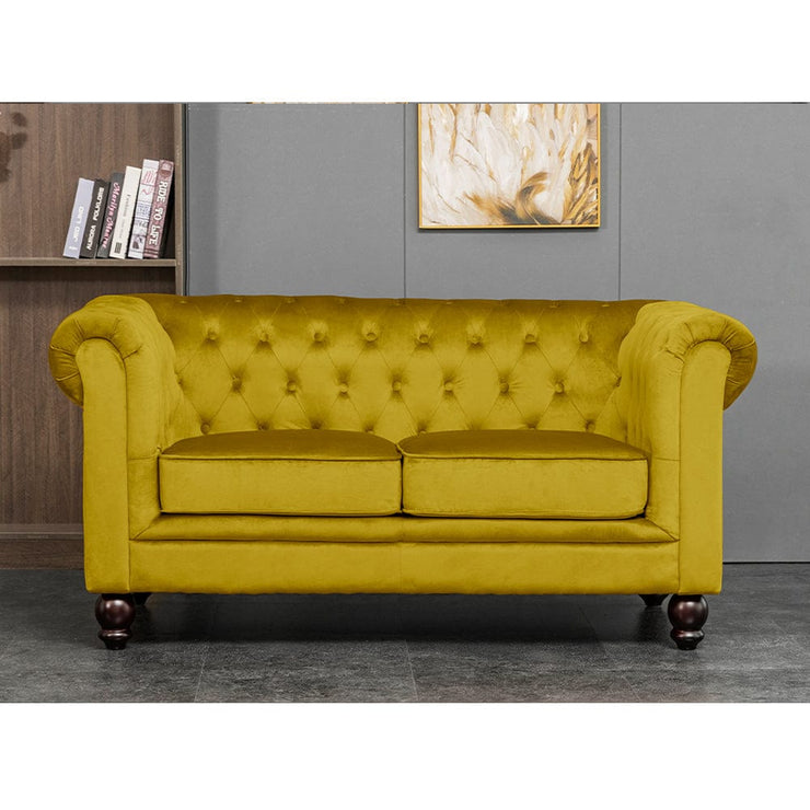 Chesterfield 3+2 Seater Velvet Sofa Set