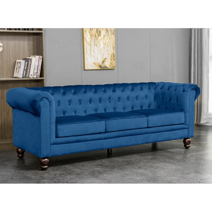 Chesterfield 3 Seater Velvet Sofa