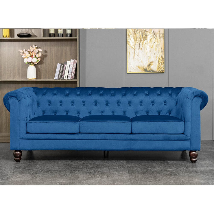 Chesterfield 3 Seater Velvet Sofa