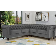 Chesterfield 5 Seater Velvet Corner Sofa