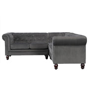 Chesterfield 5 Seater Velvet Corner Sofa