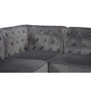 Chesterfield 5 Seater Velvet Corner Sofa