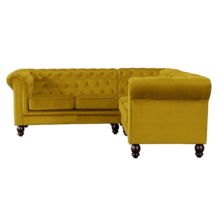 Chesterfield 5 Seater Velvet Corner Sofa