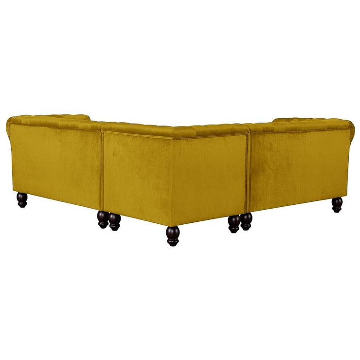 Chesterfield 5 Seater Velvet Corner Sofa