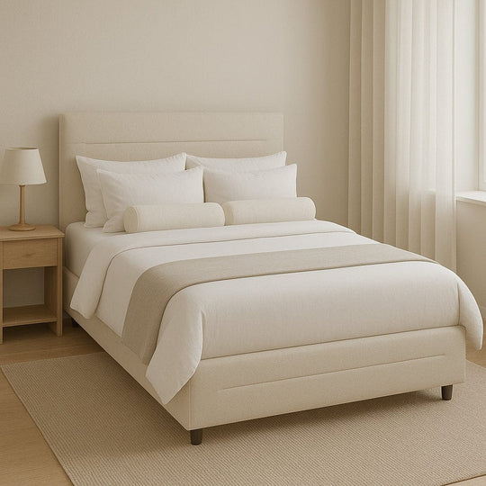 Cibor Wooden Bed Frame with 2 Drawers Single Bed or Double Bed