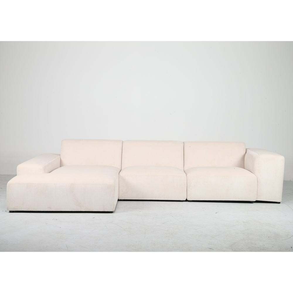 Grande Corduroy 4 Seater Sofa with Corner Chaise