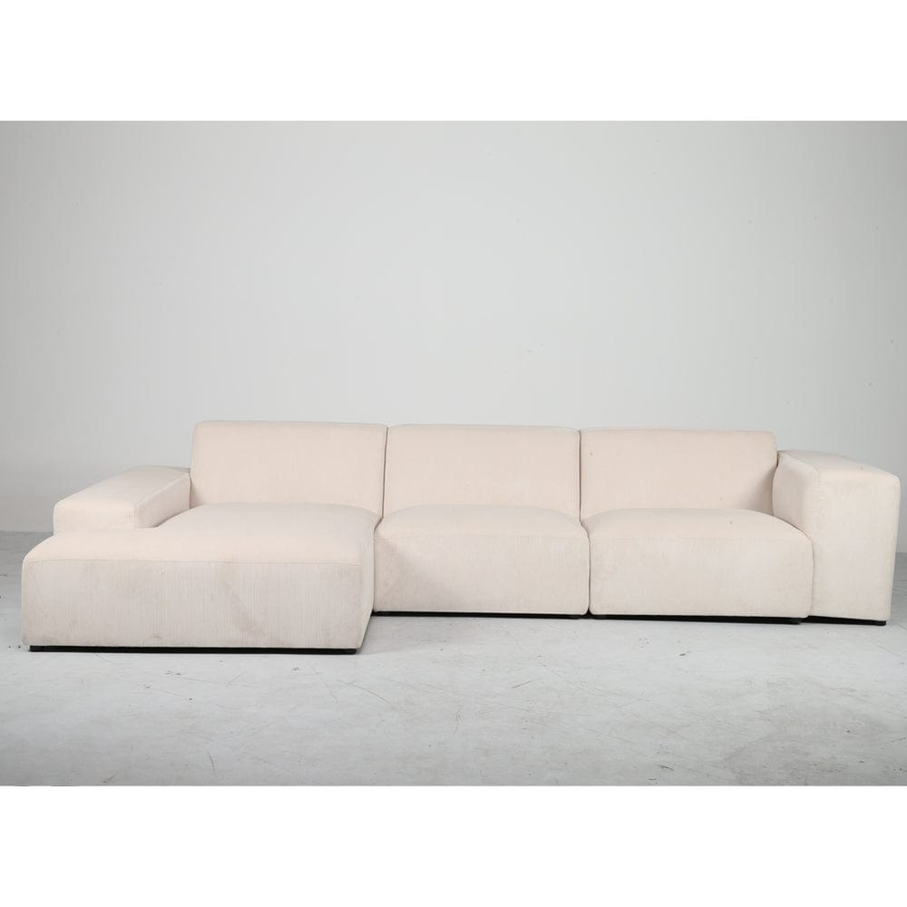 Grande Corduroy 4 Seater Sofa with Corner Chaise