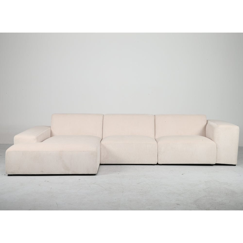 Grande Corduroy 4 Seater Sofa with Corner Chaise
