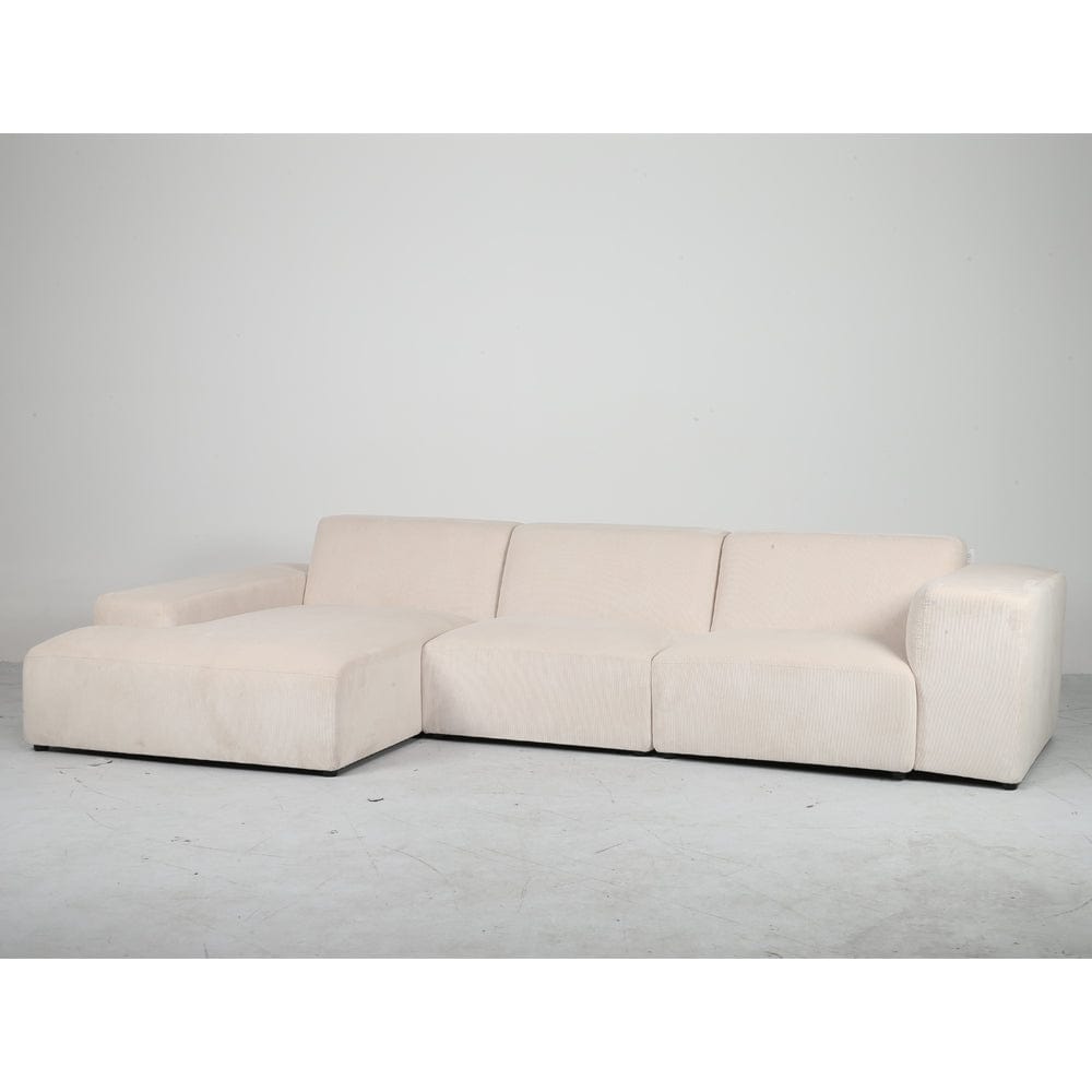 Grande Corduroy 4 Seater Sofa with Corner Chaise