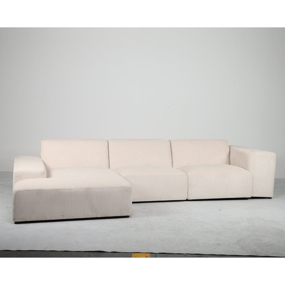 Grande Corduroy 4 Seater Sofa with Corner Chaise