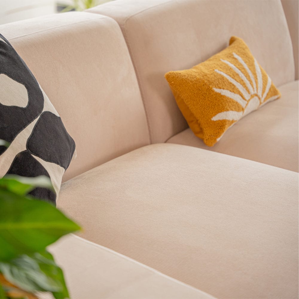 Grande Corduroy 4 Seater Sofa with Corner Chaise