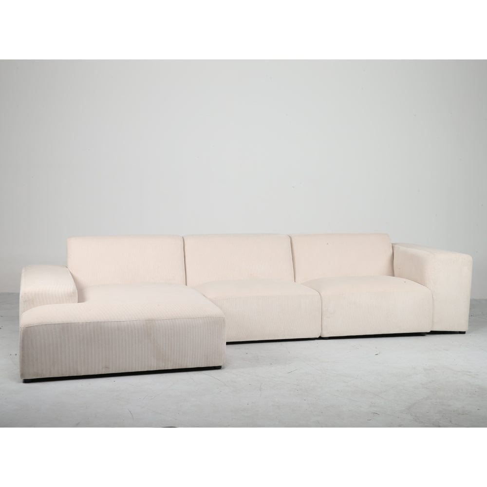 Grande Corduroy 4 Seater Sofa with Corner Chaise