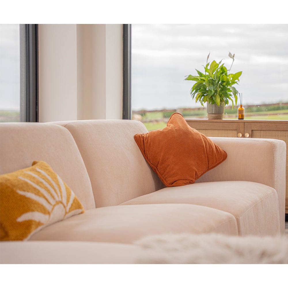 Grande Corduroy 4 Seater Sofa with Corner Chaise