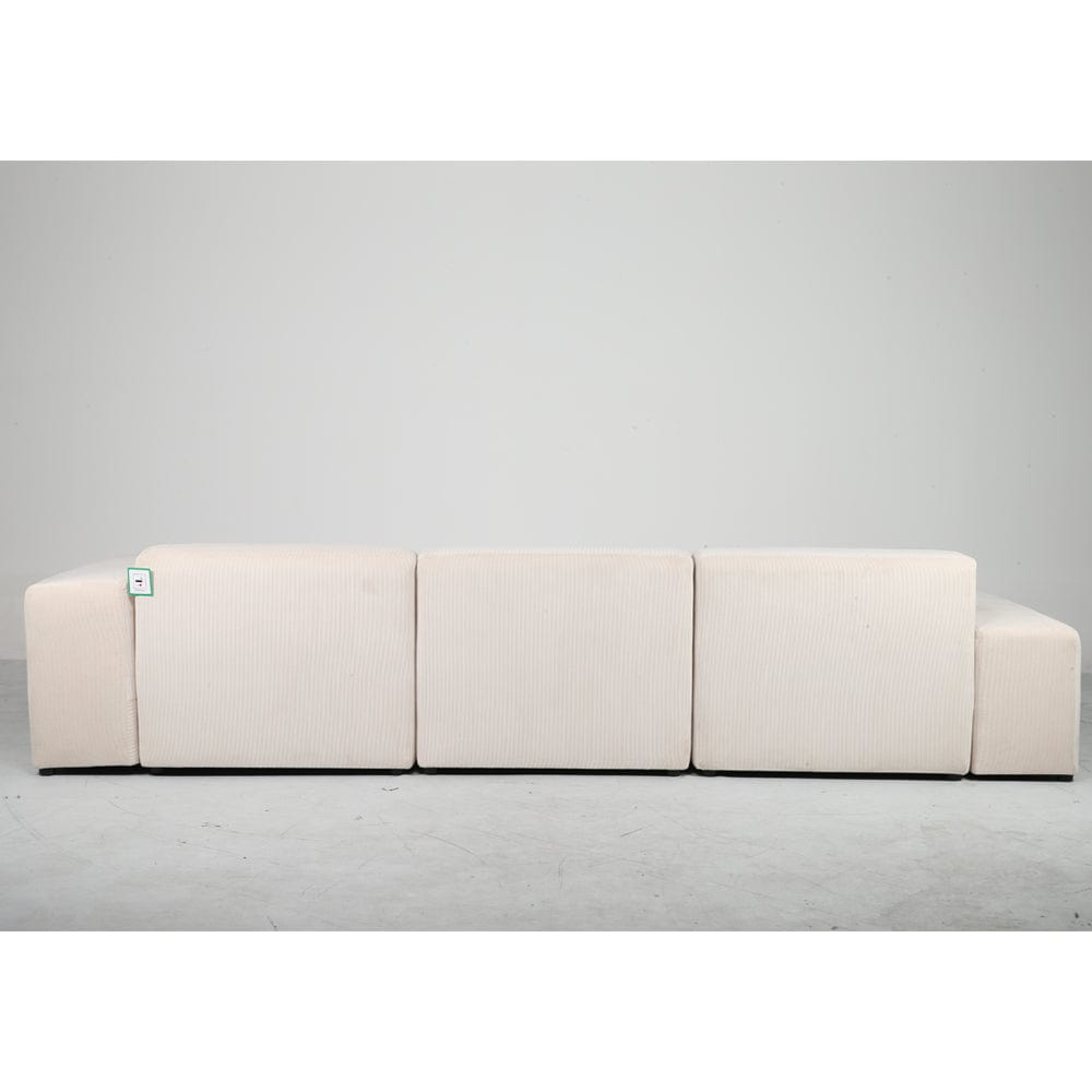 Grande Corduroy 4 Seater Sofa with Corner Chaise