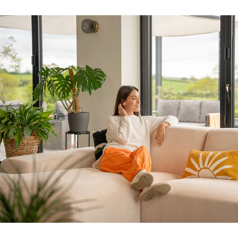 Grande Corduroy 4 Seater Sofa with Corner Chaise