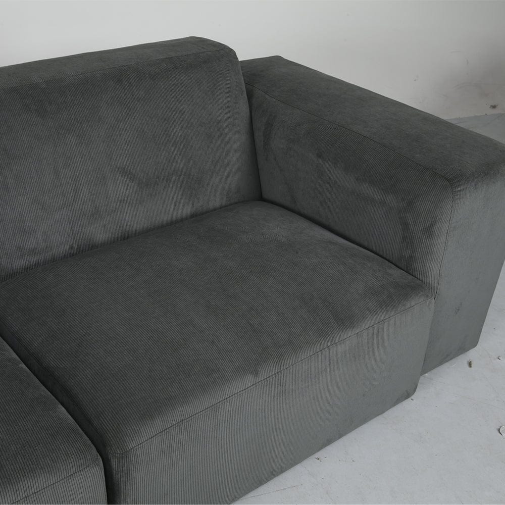 Grande Corduroy 4 Seater Sofa with Corner Chaise