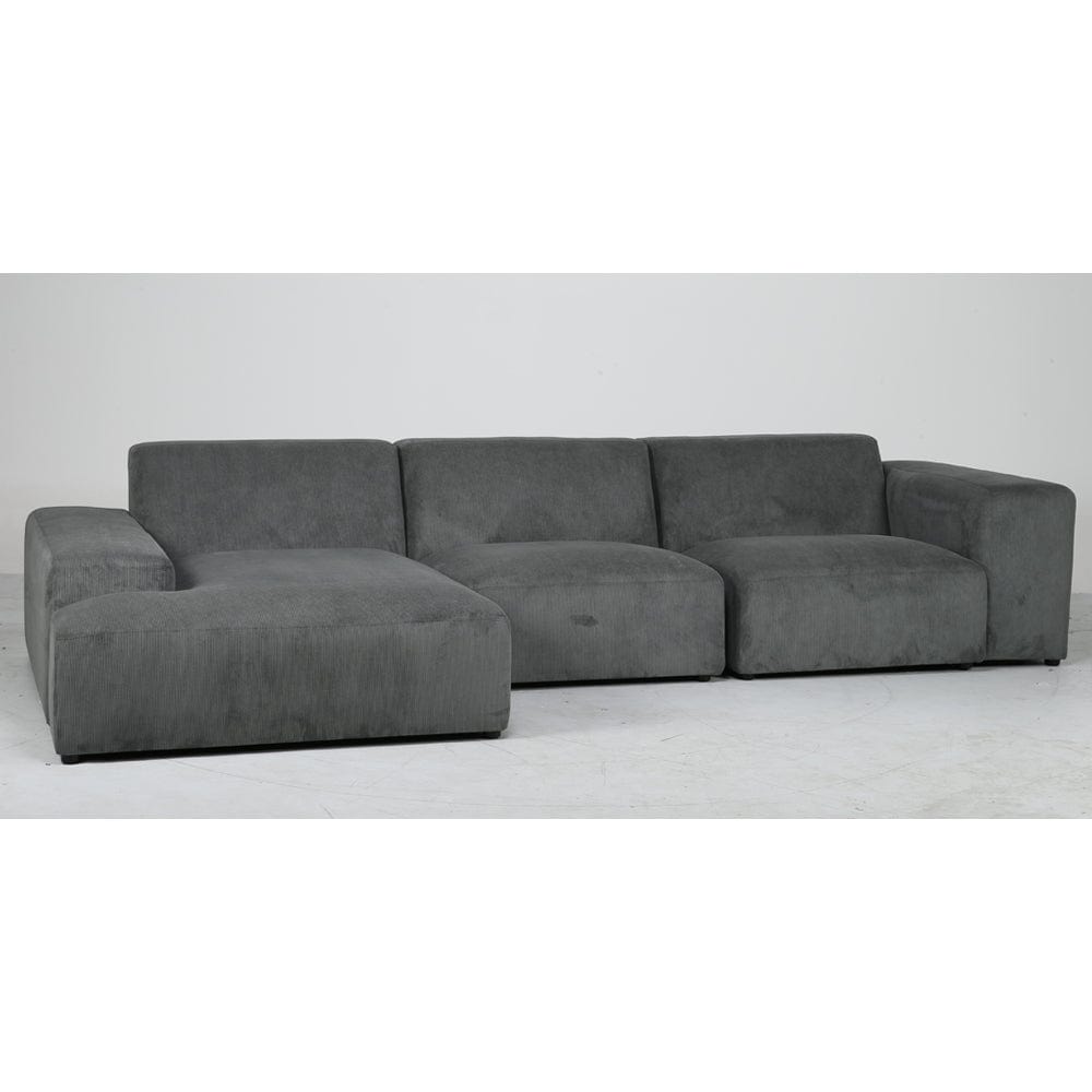 Grande Corduroy 4 Seater Sofa with Corner Chaise
