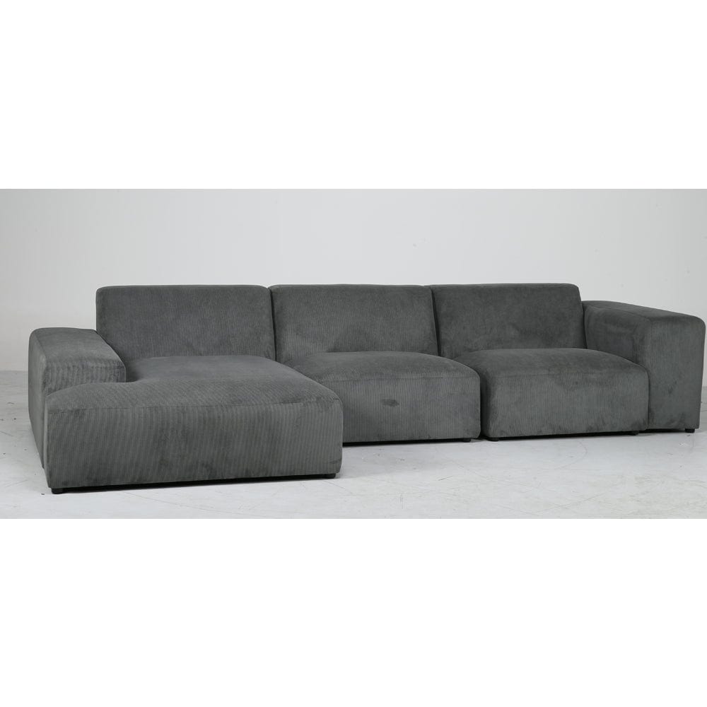 Grande Corduroy 4 Seater Sofa with Corner Chaise