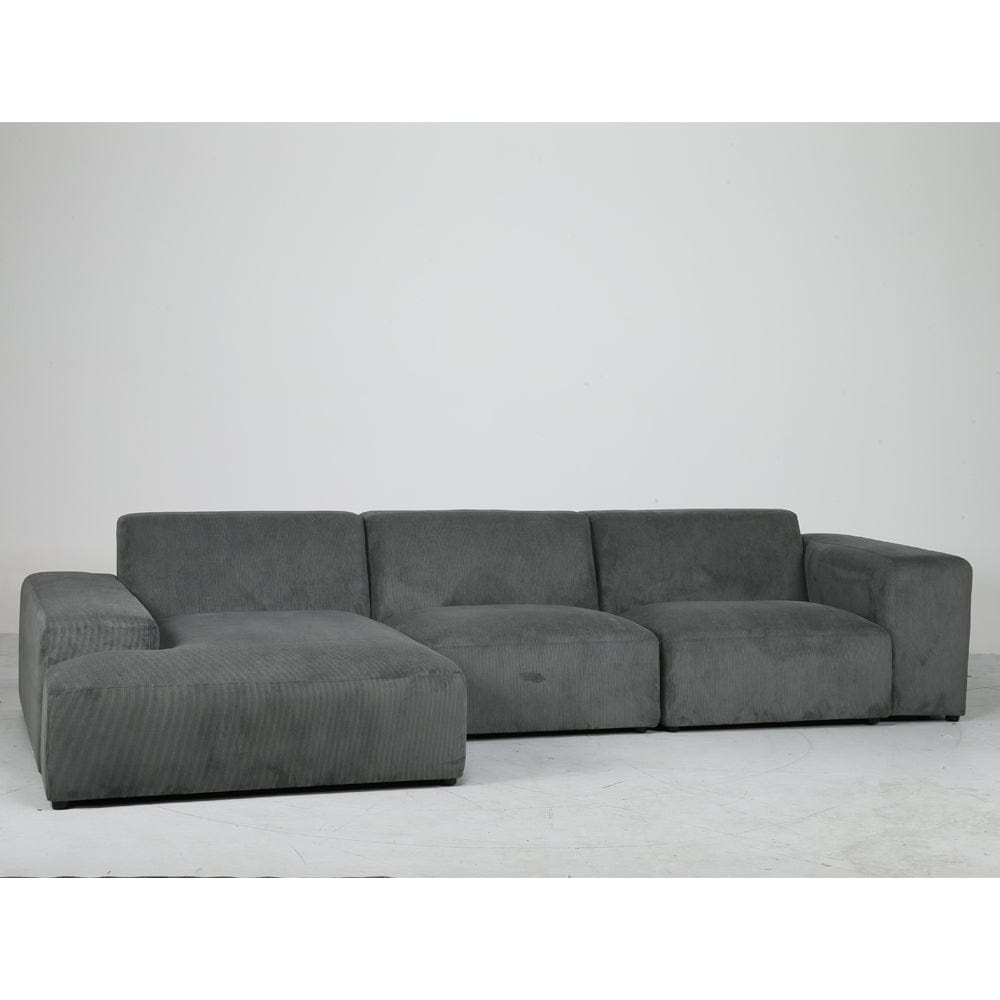 Grande Corduroy 4 Seater Sofa with Corner Chaise