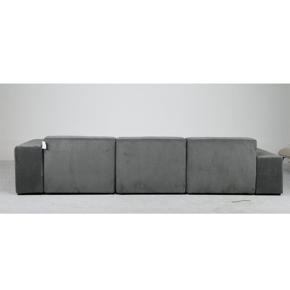 Grande Corduroy 4 Seater Sofa with Corner Chaise