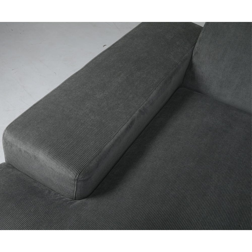 Grande Corduroy 4 Seater Sofa with Corner Chaise