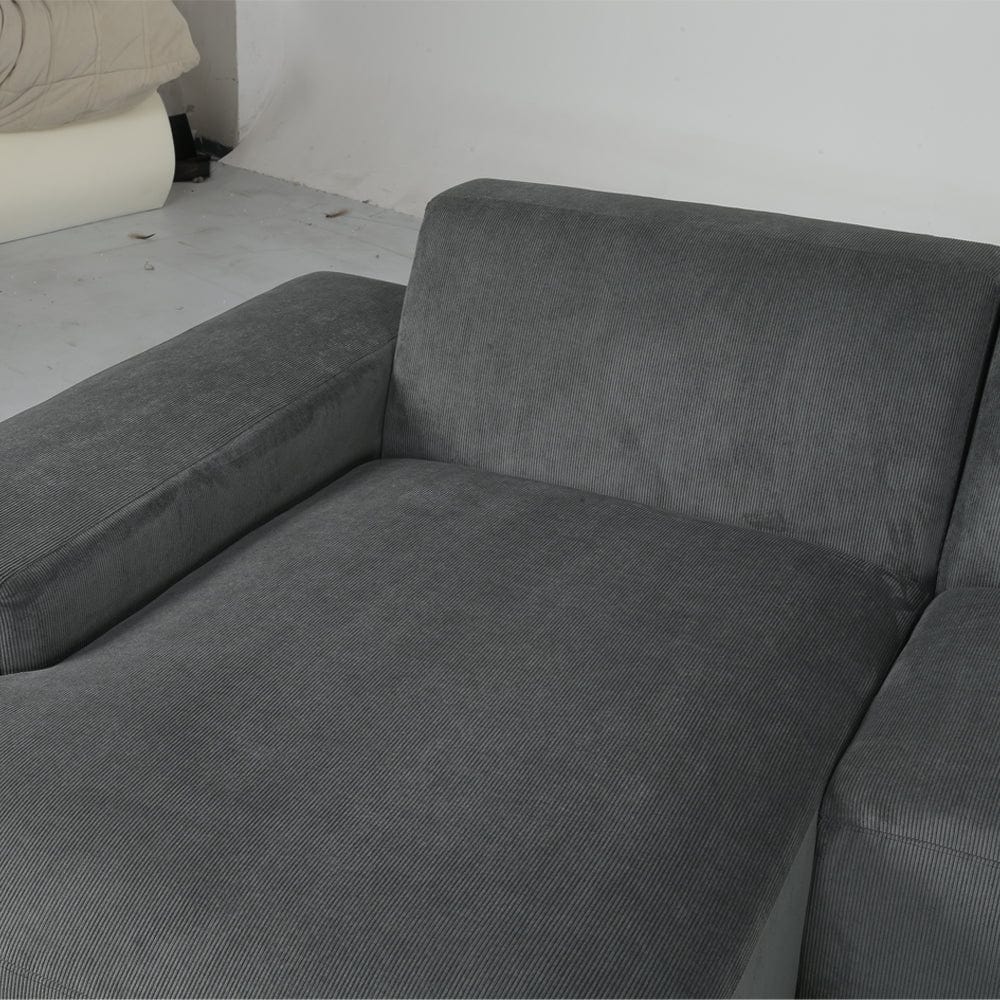 Grande Corduroy 4 Seater Sofa with Corner Chaise