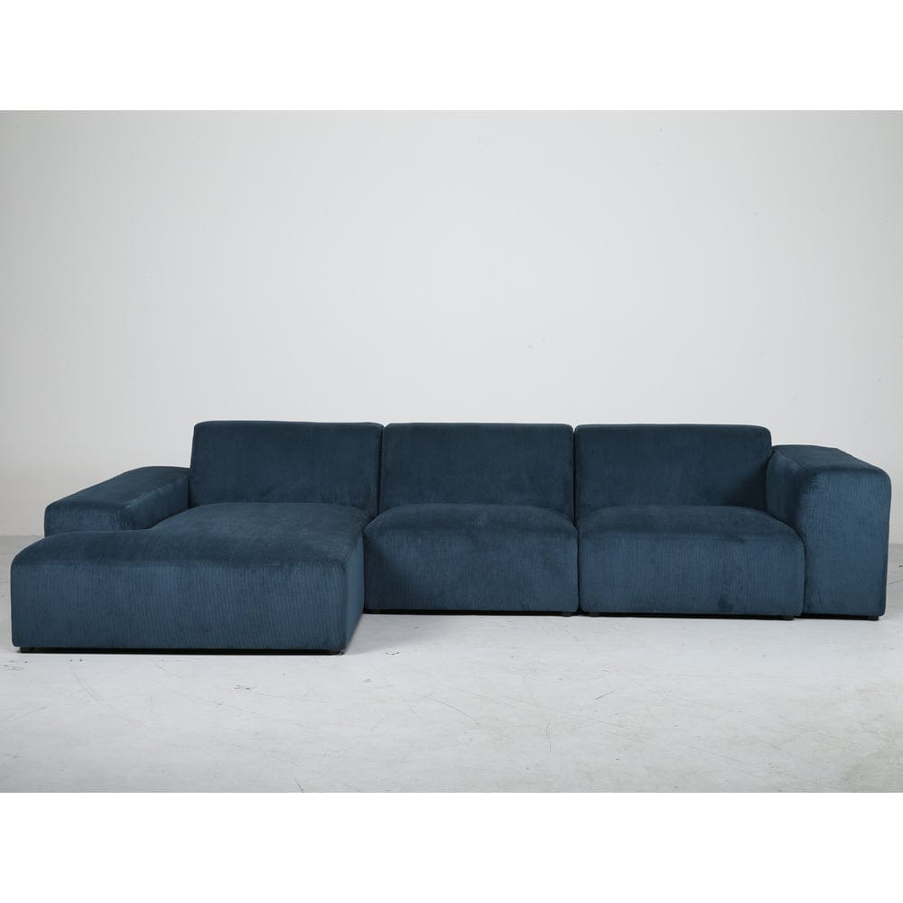 Grande Corduroy 4 Seater Sofa with Corner Chaise