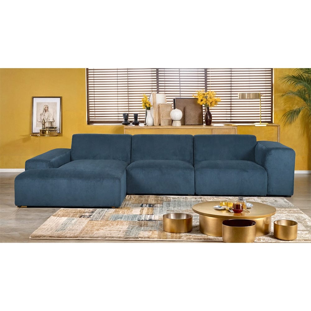 Grande Corduroy 4 Seater Sofa with Corner Chaise