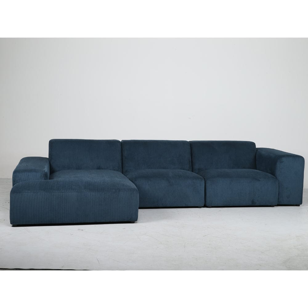 Grande Corduroy 4 Seater Sofa with Corner Chaise