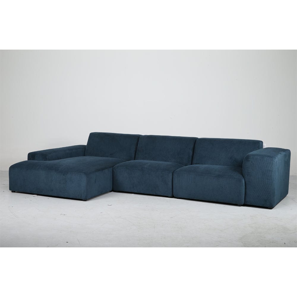 Grande Corduroy 4 Seater Sofa with Corner Chaise