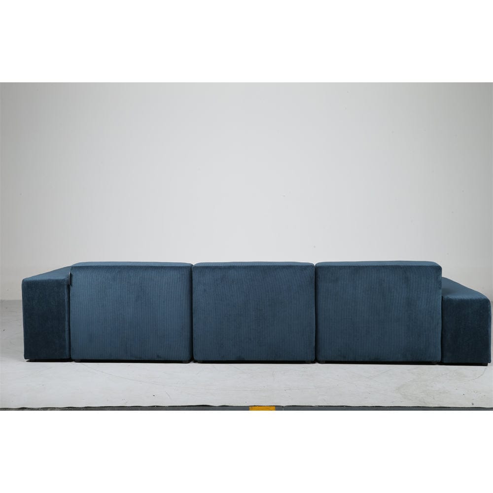 Grande Corduroy 4 Seater Sofa with Corner Chaise