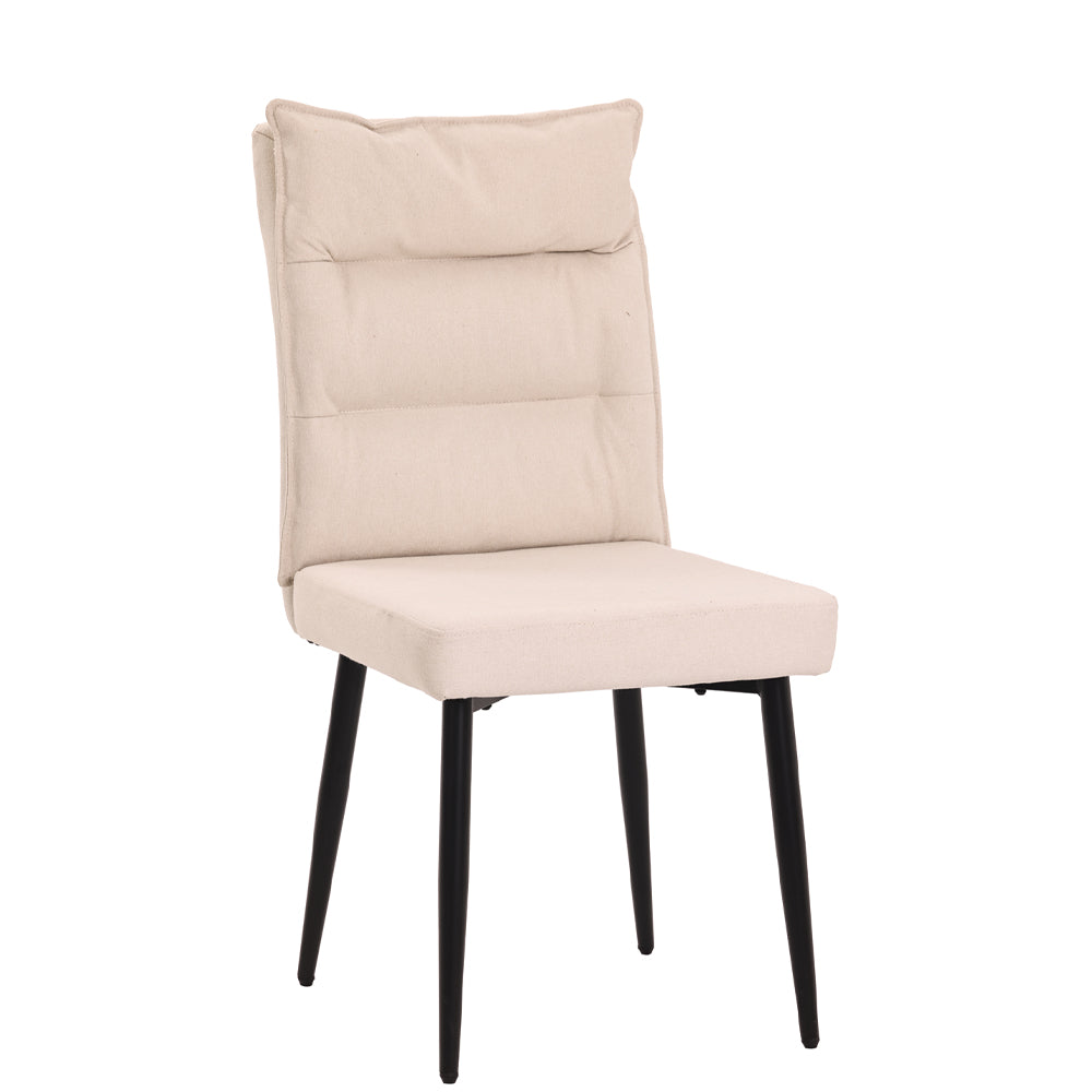 A Pair of Dining Chairs with Cushioned Backrest