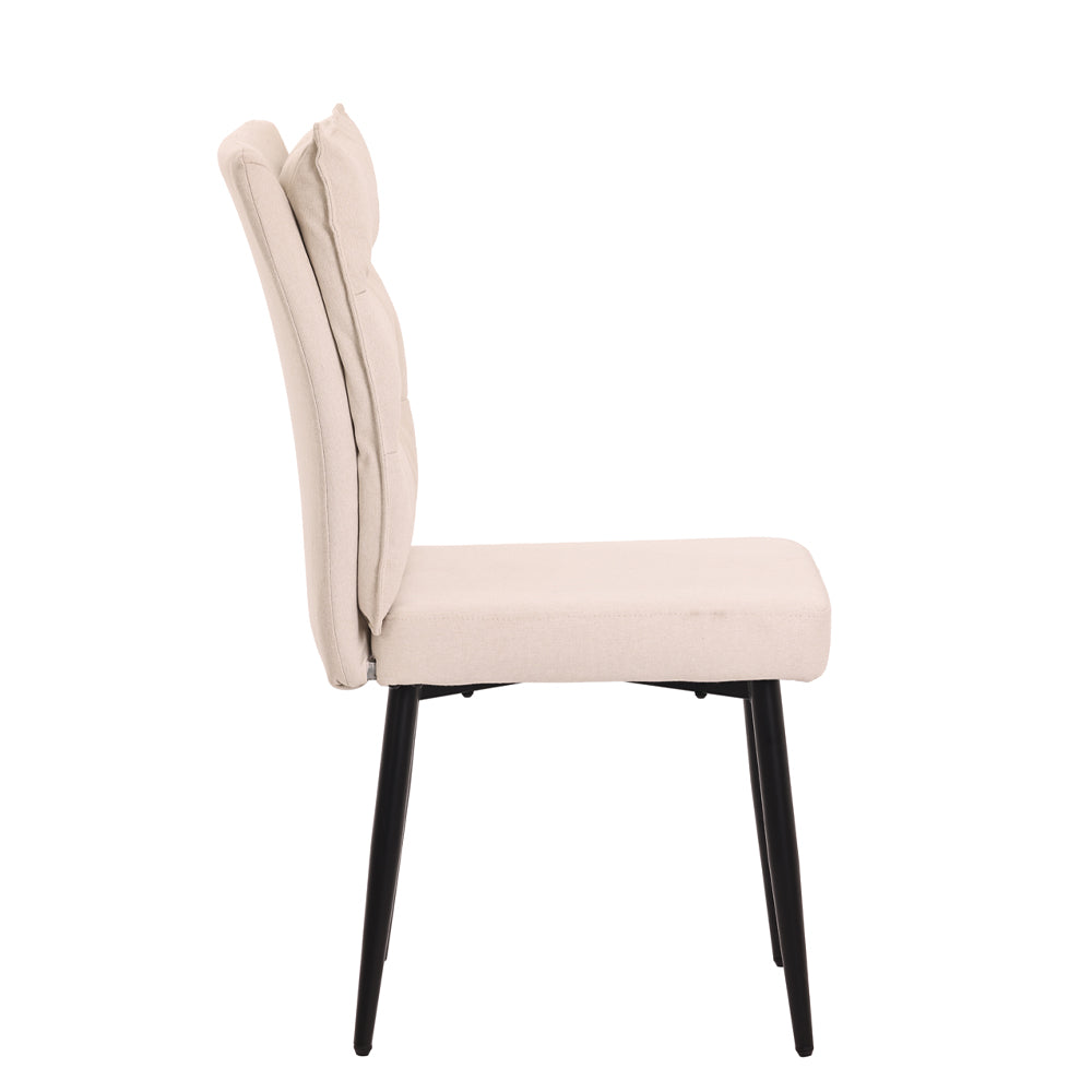 A Pair of Dining Chairs with Cushioned Backrest