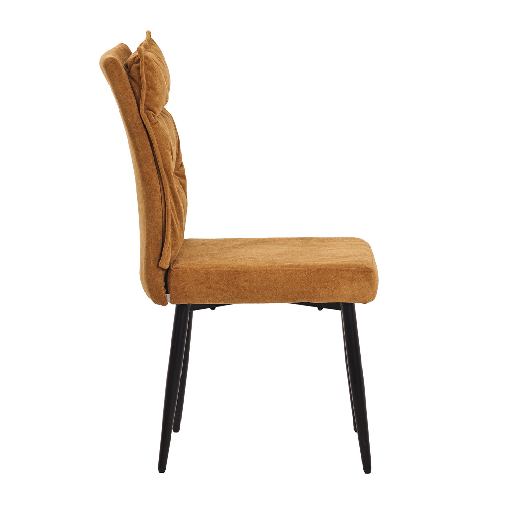A Pair of Dining Chairs with Cushioned Backrest