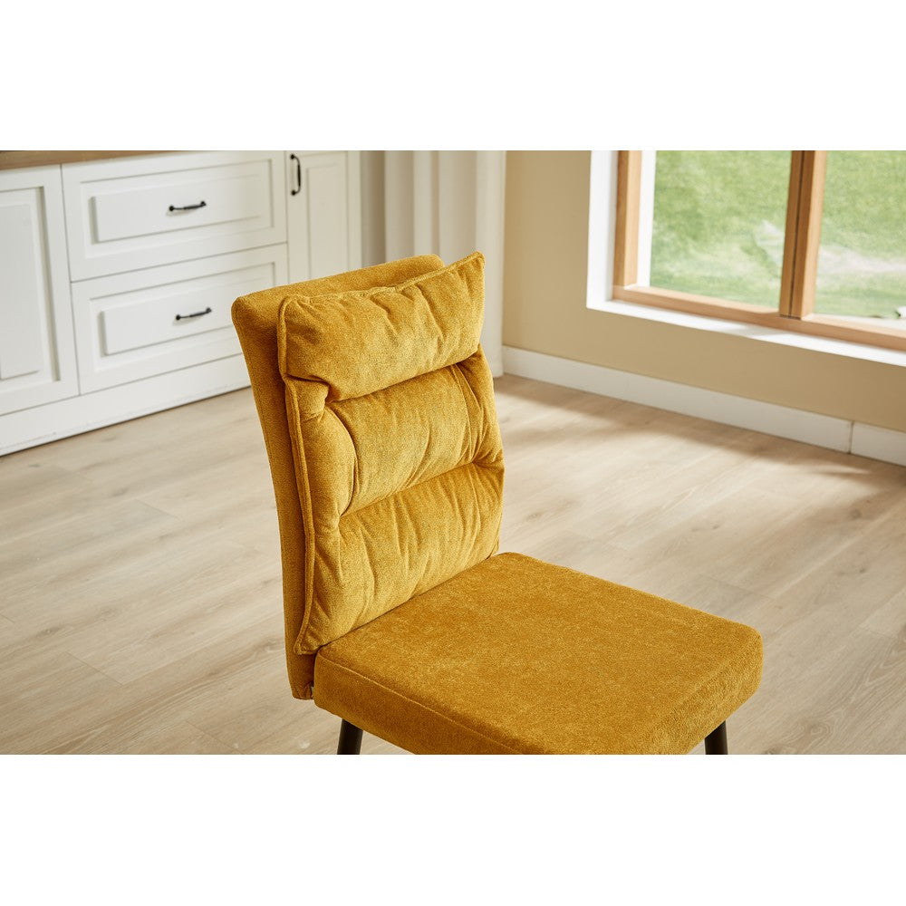 A Pair of Dining Chairs with Cushioned Backrest