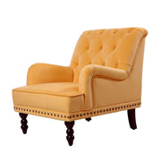 Darwin Velvet Accent Chair in Mustard