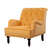 Darwin Velvet Accent Chair in Mustard