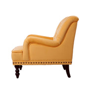 Darwin Velvet Accent Chair in Mustard